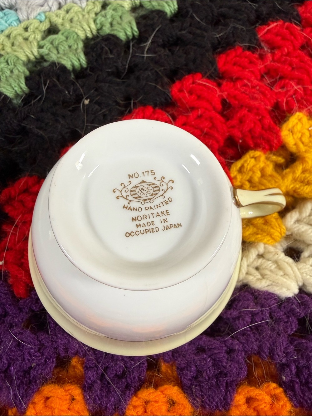 Noritake White and Gold Porcelain Tea Cup with Matching Plate Set - Picture 8 of 8